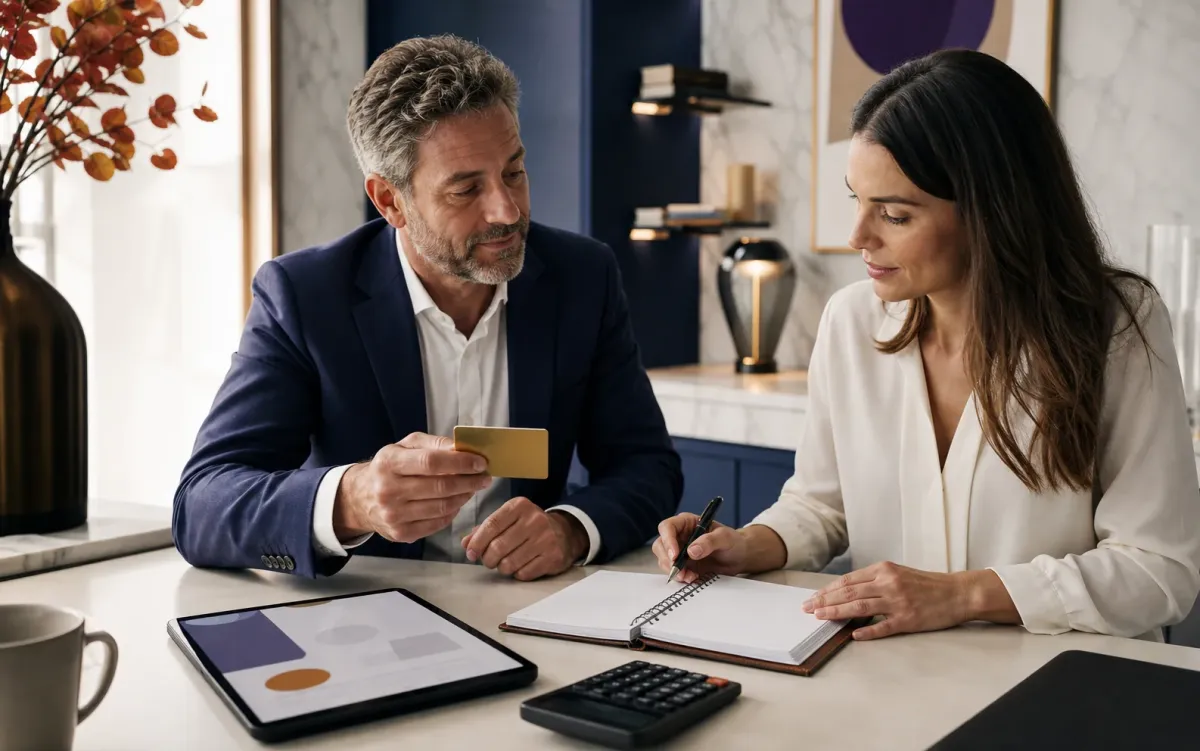 Cliente e consulente rivedono il ciclo di addebito della carta