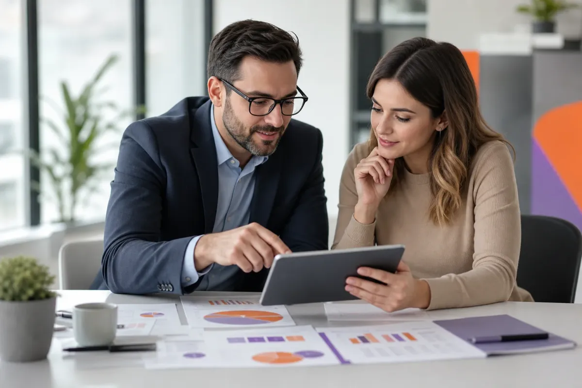 Consulente e cliente analizzano insieme reddito e sostenibilità della rata