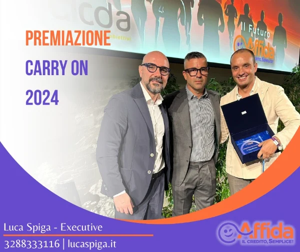 Luca Spiga - Consulente Finanziario - Premiazione Carry On 2024